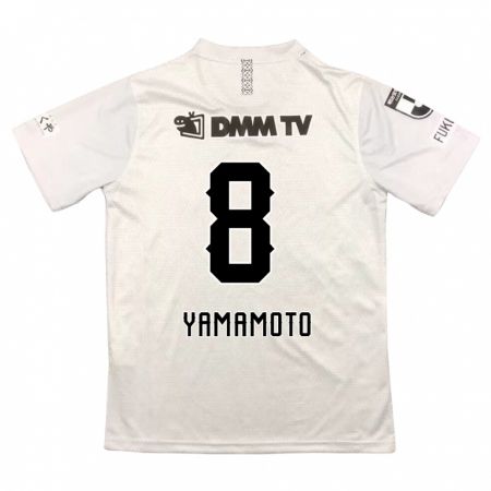 Kandiny Kinderen Shunsuke Yamamoto #8 Grijs Zwart Uitshirt Uittenue 2024/25 T-Shirt België