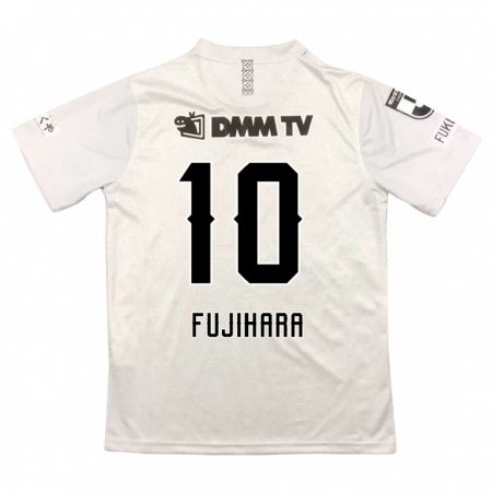 Kandiny Bambino Maglia Naoatsu Fujihara #10 Grigio Nero Kit Gara Away 2024/25 Maglietta