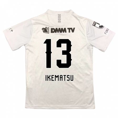 Kandiny Bambino Maglia Shumpei Ikematsu #13 Grigio Nero Kit Gara Away 2024/25 Maglietta