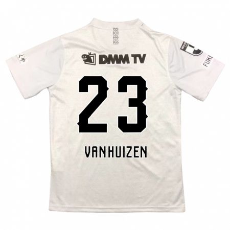 Kandiny Bambino Maglia Haruki Christopher Van Huizen #23 Grigio Nero Kit Gara Away 2024/25 Maglietta