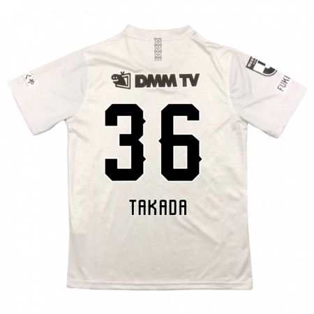 Kandiny Bambino Maglia Seiya Takada #36 Grigio Nero Kit Gara Away 2024/25 Maglietta