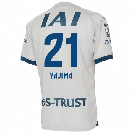 Kandiny Bambino Maglia Shinya Yajima #21 Bianco Blu Kit Gara Away 2024/25 Maglietta