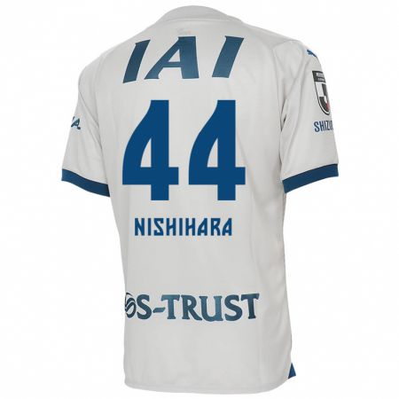 Kandiny Bambino Maglia Motoki Nishihara #44 Bianco Blu Kit Gara Away 2024/25 Maglietta