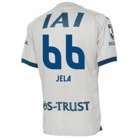 Kandiny Bambino Maglia Jelani Reshaun Sumiyoshi #66 Bianco Blu Kit Gara Away 2024/25 Maglietta