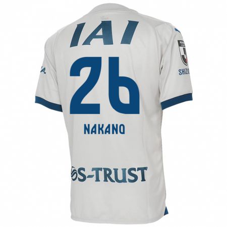 Kandiny Bambino Maglia Takeru Nakano #26 Bianco Blu Kit Gara Away 2024/25 Maglietta