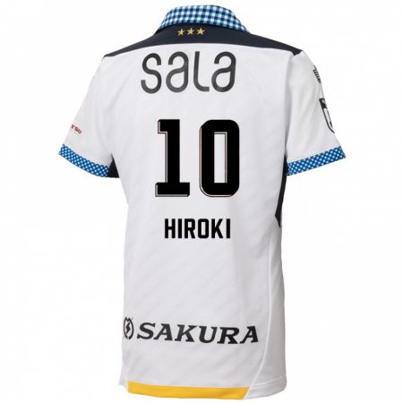 Kandiny Niño Camiseta Hiroki Yamada #10 Blanco Negro 2ª Equipación 2024/25 La Camisa