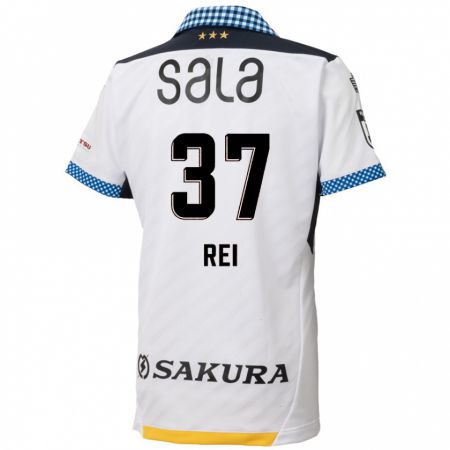 Kandiny Bambino Maglia Rei Hirakawa #37 Bianco Nero Kit Gara Away 2024/25 Maglietta