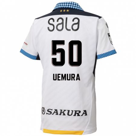 Kandiny Niño Camiseta Hiroto Uemura #50 Blanco Negro 2ª Equipación 2024/25 La Camisa