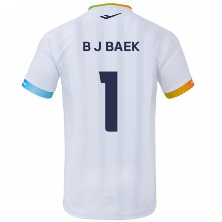 KandinyキッズJong-Beom Baek#1白青アウェイシャツ2024/25ジャージーユニフォーム