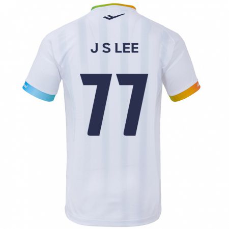 Kandiny Kinderen Seung-Joon Lee #77 Wit Blauw Uitshirt Uittenue 2024/25 T-Shirt