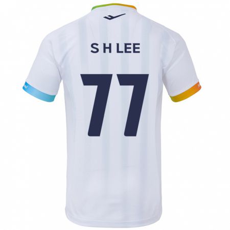 Kandiny Kinderen Hyeon-Seung Lee #77 Wit Blauw Uitshirt Uittenue 2024/25 T-Shirt België