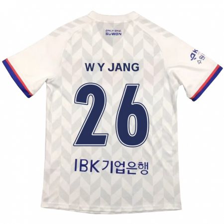 KandinyキッズYoung-Woo Jang#26白青アウェイシャツ2024/25ジャージーユニフォーム