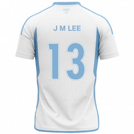 Kandiny Bambino Maglia Myung-Jae Lee #13 Bianco Blu Kit Gara Away 2024/25 Maglietta