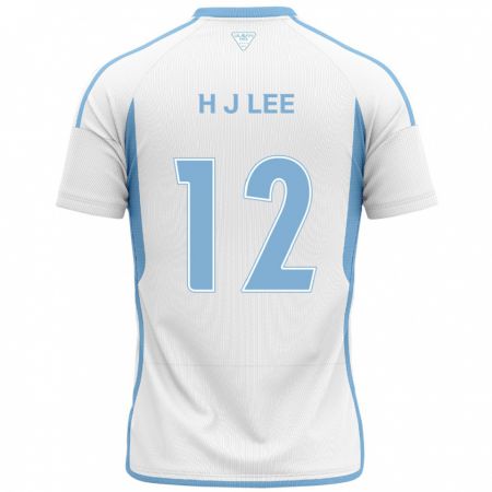 Kandiny Bambino Maglia Jae-Hyung Lee #12 Bianco Blu Kit Gara Away 2024/25 Maglietta