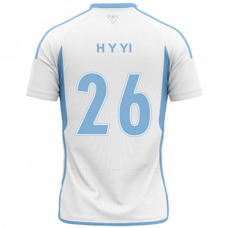 Kandiny Kinderen Yong-Hyeon Yi #26 Wit Blauw Uitshirt Uittenue 2024/25 T-Shirt