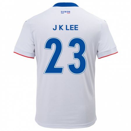 Kandiny Bambino Maglia Ki-Je Lee #23 Bianco Blu Kit Gara Away 2024/25 Maglietta