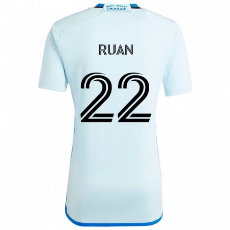 Kandiny Kinderen Ruan #22 Ijsblauw Uitshirt Uittenue 2024/25 T-Shirt België