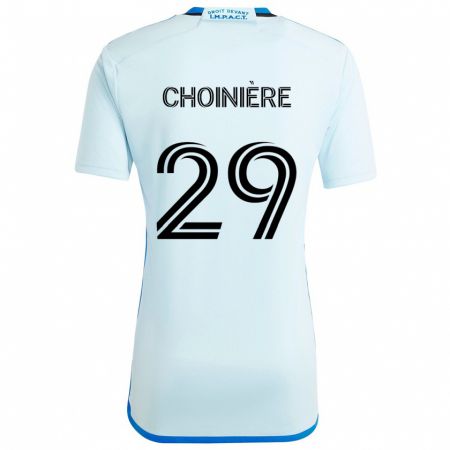 Kandiny Kinderen Mathieu Choinière #29 Ijsblauw Uitshirt Uittenue 2024/25 T-Shirt