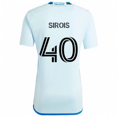 Kandiny Bambino Maglia Jonathan Sirois #40 Blu Ghiaccio Kit Gara Away 2024/25 Maglietta