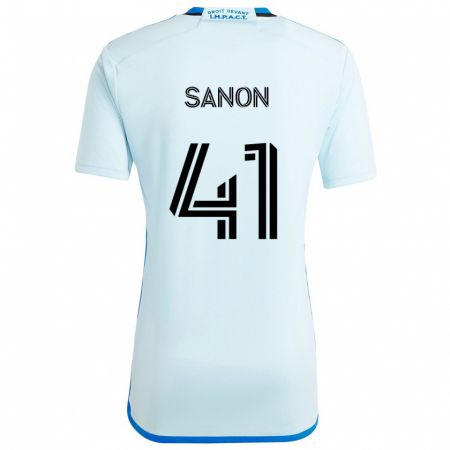 Kandiny Niño Camiseta Jérémy Sanon #41 Azul Hielo 2ª Equipación 2024/25 La Camisa