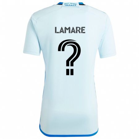 Kandiny Bambino Maglia Samuel Lamare #0 Blu Ghiaccio Kit Gara Away 2024/25 Maglietta