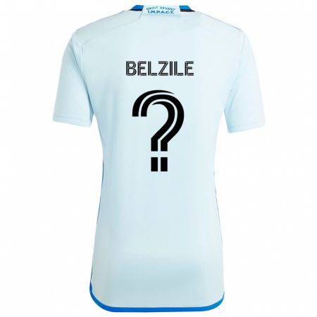 Kandiny Bambino Maglia Jean-Christophe Belzile #0 Blu Ghiaccio Kit Gara Away 2024/25 Maglietta