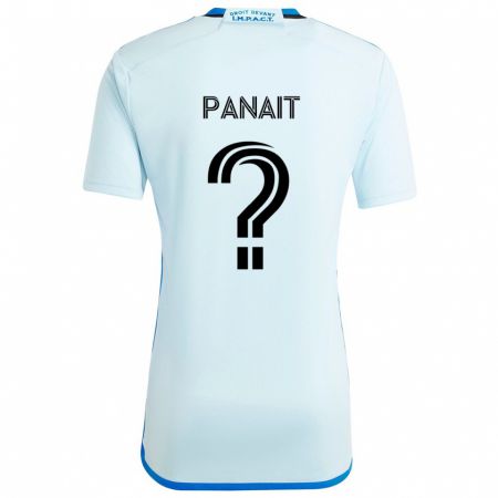 Kandiny Kinderen Daniel Panait #0 Ijsblauw Uitshirt Uittenue 2024/25 T-Shirt België