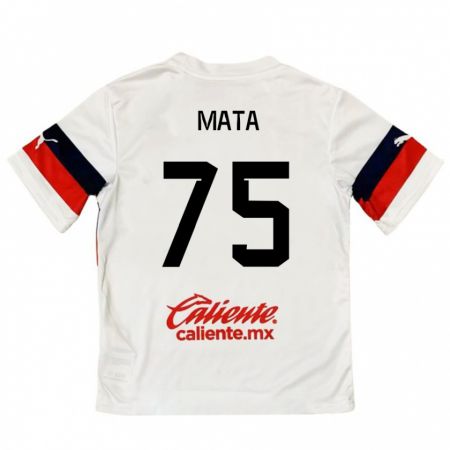 Kandiny Kinderen Hugo Mata #75 Wit Rood Uitshirt Uittenue 2024/25 T-Shirt