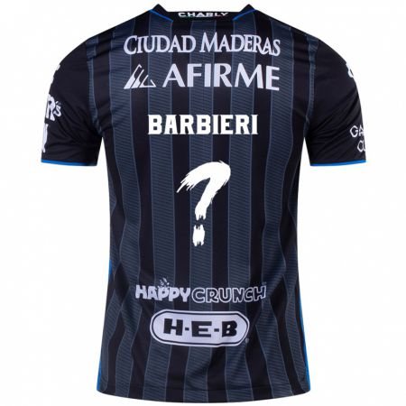 Kandiny Niño Camiseta Miguel Barbieri #0 Blanco Negro 2ª Equipación 2024/25 La Camisa