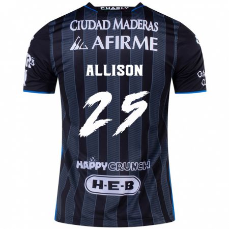 Kandiny Niño Camiseta Guillermo Allison #25 Blanco Negro 2ª Equipación 2024/25 La Camisa