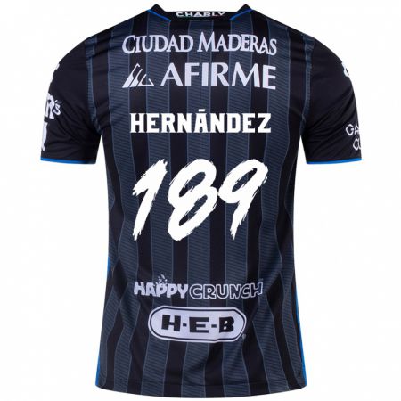 Kandiny Niño Camiseta Sebastián Hernández #189 Blanco Negro 2ª Equipación 2024/25 La Camisa