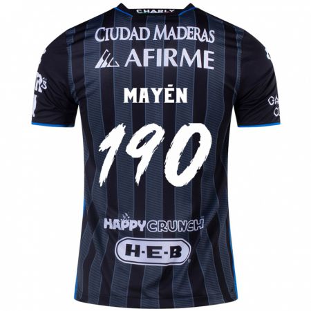 Kandiny Kinderen Eduardo Mayén #190 Wit Zwart Uitshirt Uittenue 2024/25 T-Shirt