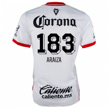 Kandiny Niño Camiseta Daniel Araiza #183 Blanco Rojo 2ª Equipación 2024/25 La Camisa México