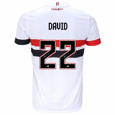 Kandiny Heren David #22 Wit Rood Zwart Thuisshirt Thuistenue 2024/25 T-Shirt