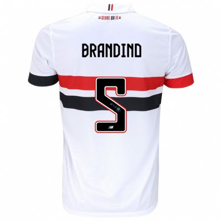 Kandiny Uomo Maglia Kika Brandino #5 Bianco Rosso Nero Kit Gara Home 2024/25 Maglietta