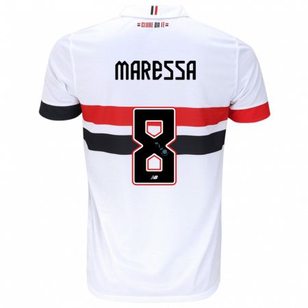 Kandiny Uomo Maglia Maressa #8 Bianco Rosso Nero Kit Gara Home 2024/25 Maglietta