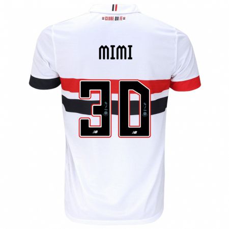 Kandiny Uomo Maglia Mimi #30 Bianco Rosso Nero Kit Gara Home 2024/25 Maglietta