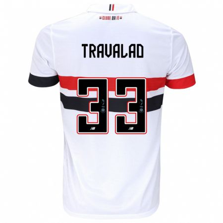 Kandiny Uomo Maglia Rafa Travalão #33 Bianco Rosso Nero Kit Gara Home 2024/25 Maglietta