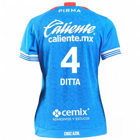 Kandiny Hombre Camiseta Willer Ditta #4 Cielo Azul 1ª Equipación 2024/25 La Camisa México