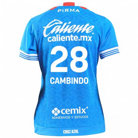 Kandiny Hombre Camiseta Diber Cambindo #28 Cielo Azul 1ª Equipación 2024/25 La Camisa México