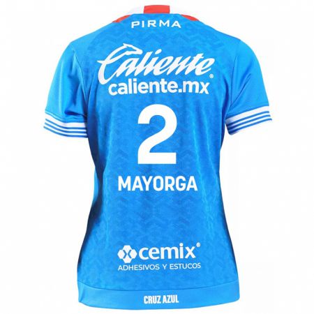 Kandiny Uomo Maglia Alejandro Mayorga #2 Cielo Blu Kit Gara Home 2024/25 Maglietta