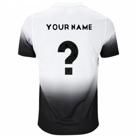 Kandiny Uomo Maglia Il Tuo Nome #0 Bianco Nero Kit Gara Home 2024/25 Maglietta