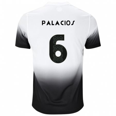 Kandiny Heren Diego Palacios #6 Wit Zwart Thuisshirt Thuistenue 2024/25 T-Shirt