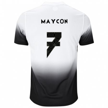 Kandiny Uomo Maglia Maycon #7 Bianco Nero Kit Gara Home 2024/25 Maglietta