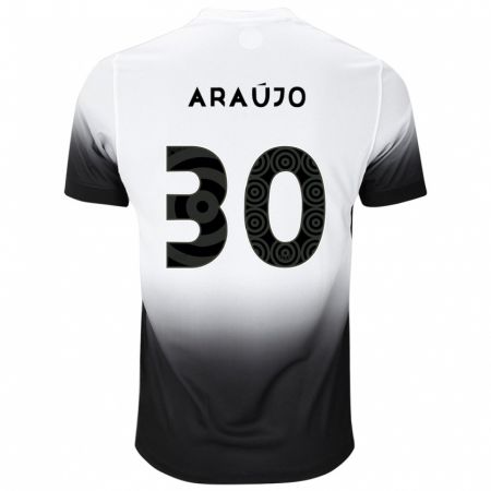 Kandiny Uomo Maglia Matheus Araújo #30 Bianco Nero Kit Gara Home 2024/25 Maglietta