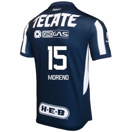 Kandiny Uomo Maglia Héctor Moreno #15 Blu Rosso Bianco Kit Gara Home 2024/25 Maglietta