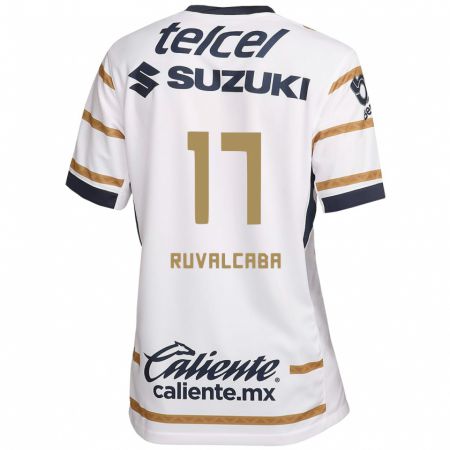 Kandiny Hombre Camiseta Jorge Ruvalcaba #17 Obsidiana Blanca 1ª Equipación 2024/25 La Camisa