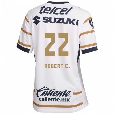 Kandiny Hombre Camiseta Robert Ergas #22 Obsidiana Blanca 1ª Equipación 2024/25 La Camisa