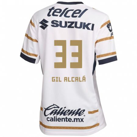 Kandiny Hombre Camiseta Gil Alcalá #33 Obsidiana Blanca 1ª Equipación 2024/25 La Camisa