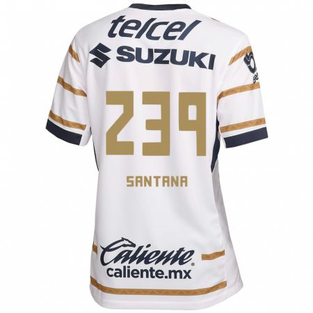 Kandiny Hombre Camiseta Guillermo Santana #239 Obsidiana Blanca 1ª Equipación 2024/25 La Camisa